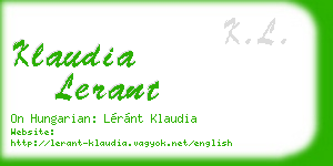 klaudia lerant business card